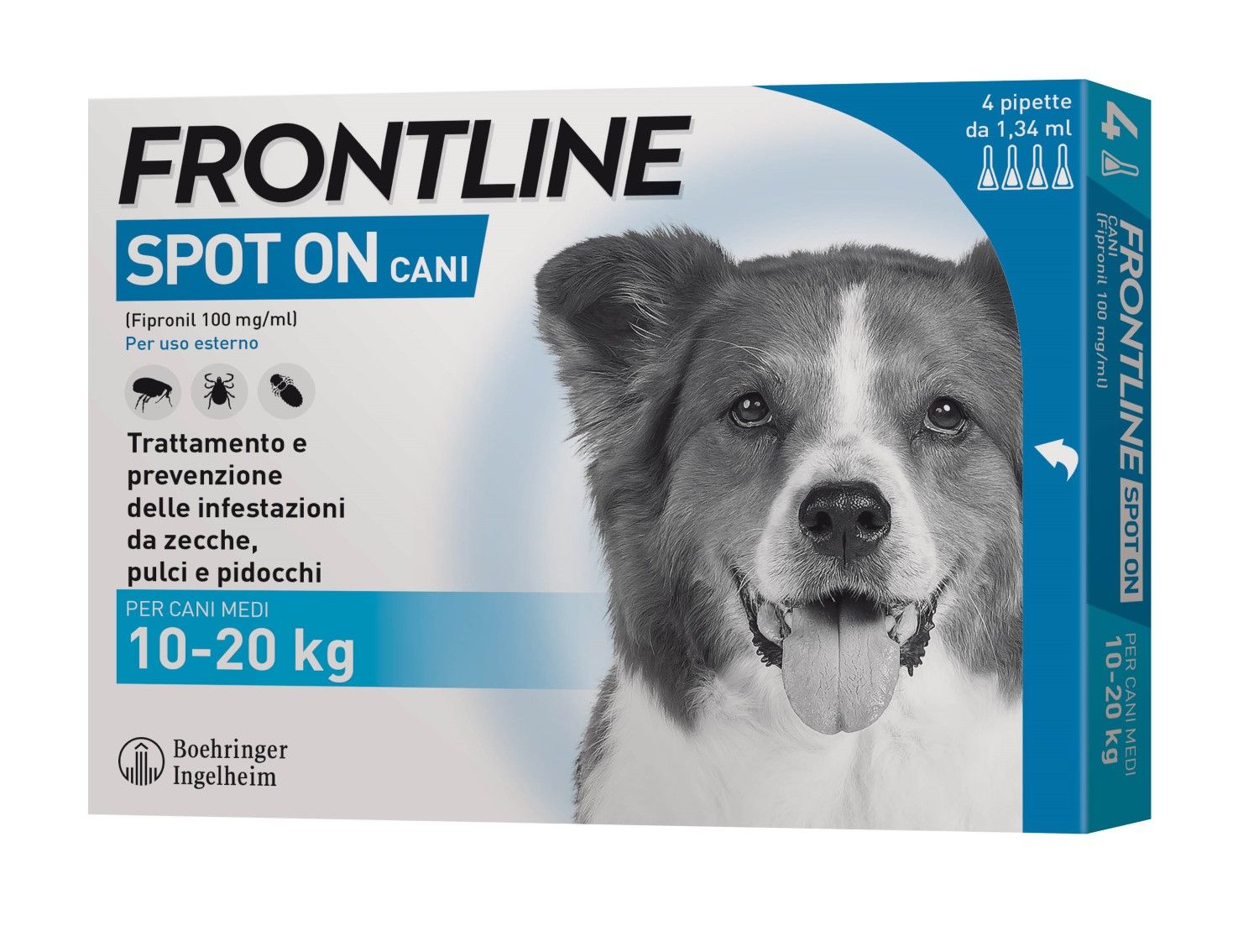 Frontline Spot On Cani Soluzione 10-20kg 4 Pipette 0,67ml 67mg