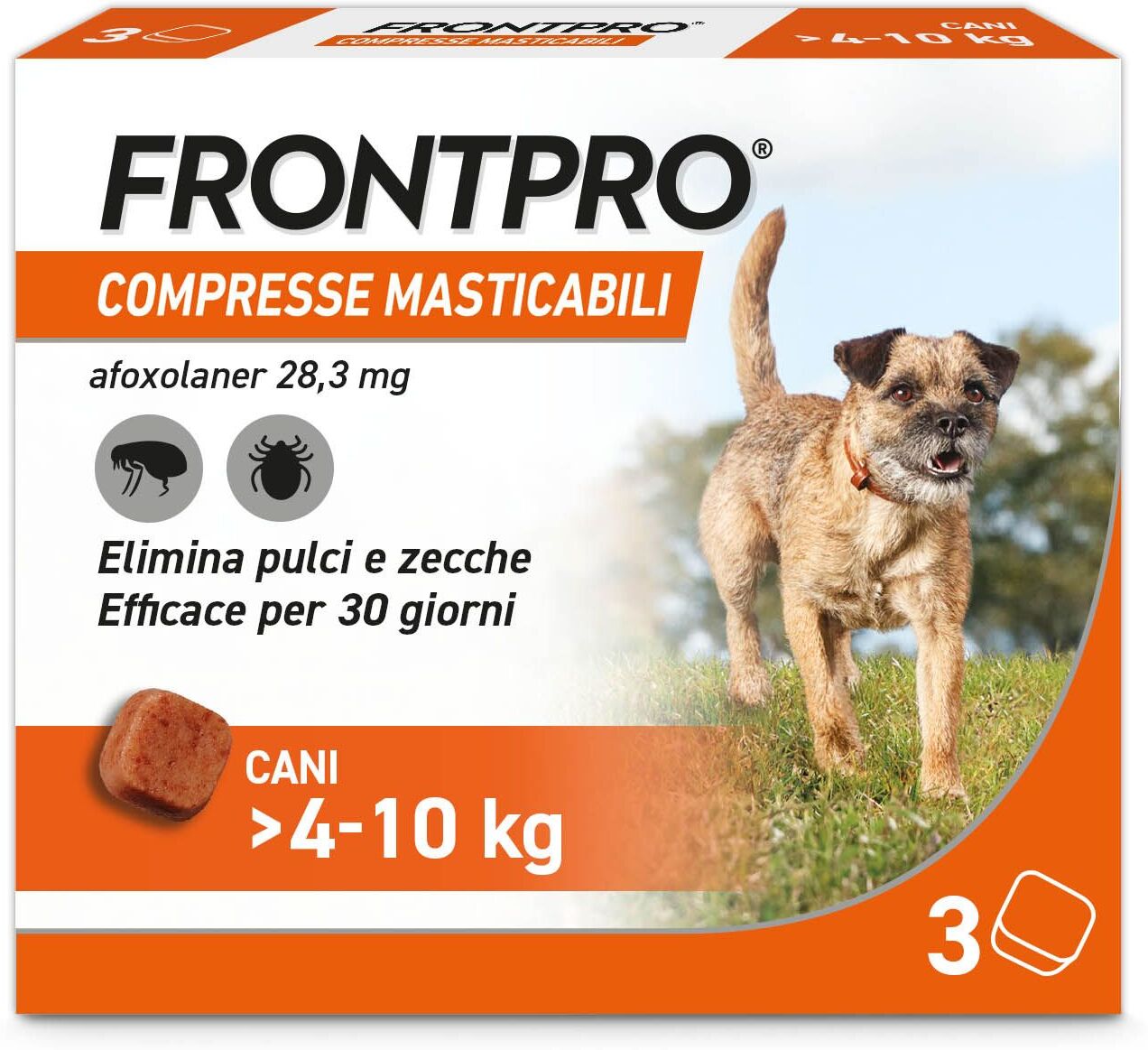 Frontpro Cani 4-10kg  28,3mg 3 Compresse Masticabili