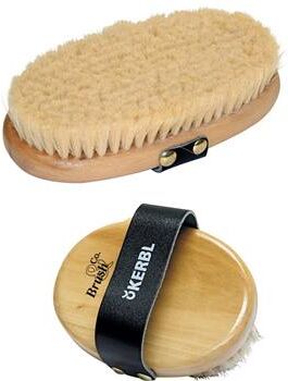 Kerbl Brusca per cavalli ""Brush & Co"" in legno et i peli di capra, 14 x 6 cm