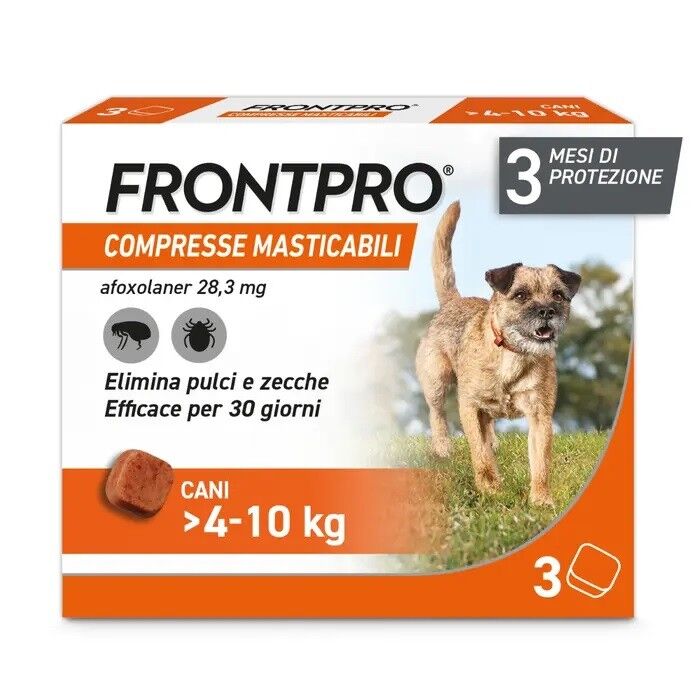 Boehringer Ingelheim Vetmedica Frontpro*3 compresse antiparassitarie 4-10 kg 28,3mg