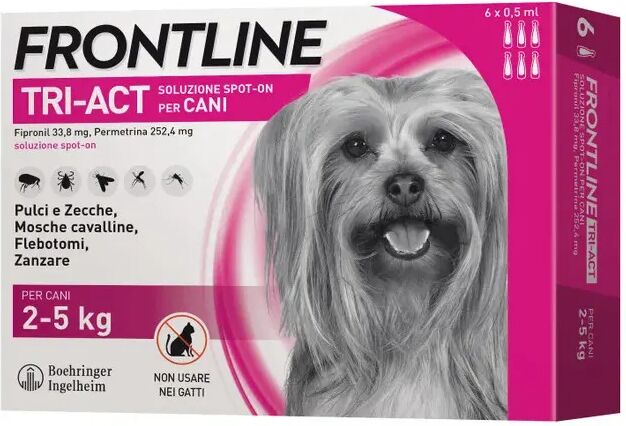 Frontline Tri-Act Soluzione Spot-On Cani 2-5 kg 6 Pipette Monodose