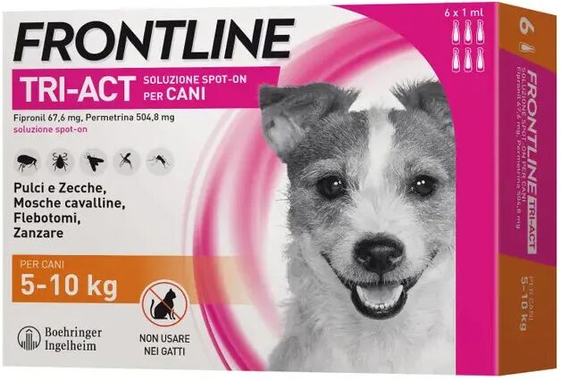 Frontline Tri-Act Soluzione Spot-On Cani 5-10 kg 6 Pipette Monodose