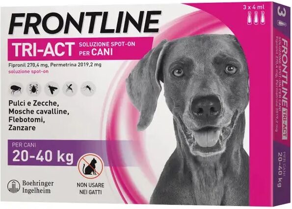 Frontline Tri-Act Soluzione Spot-On Cani 20-40 kg 3 Pipette Monodose