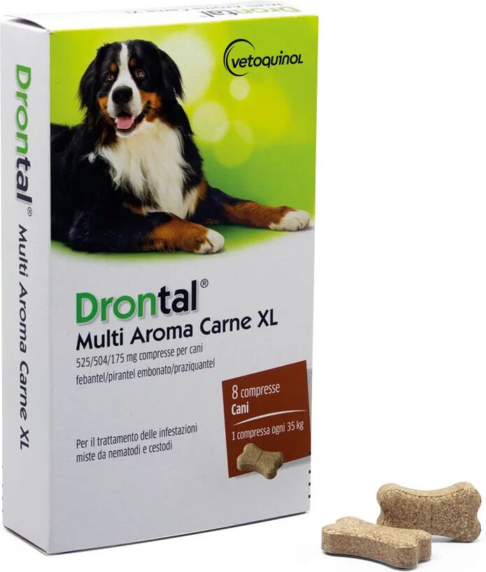 Drontal Multi Aroma Carne Per Cani Taglia XL 8 Compresse