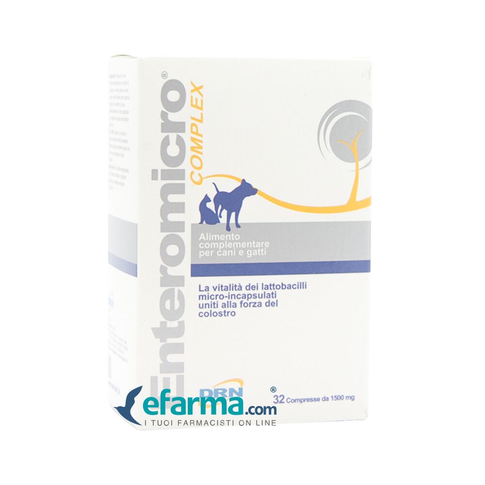 DRN Enteromicro Complex Integratore Intestino Cani E Gatti 32 Compresse