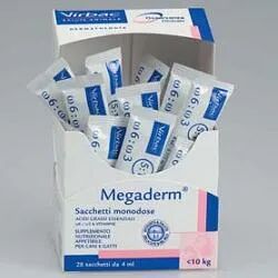 VIRBAC Megaderm Supplemento Nutrizionale Cani +10 Kg 22 Sacchetti da 8 ml