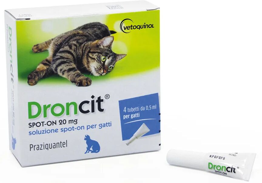 DRONCIT Spot-On Antiparassitario Per Gatti 4 tubetti 20 mg