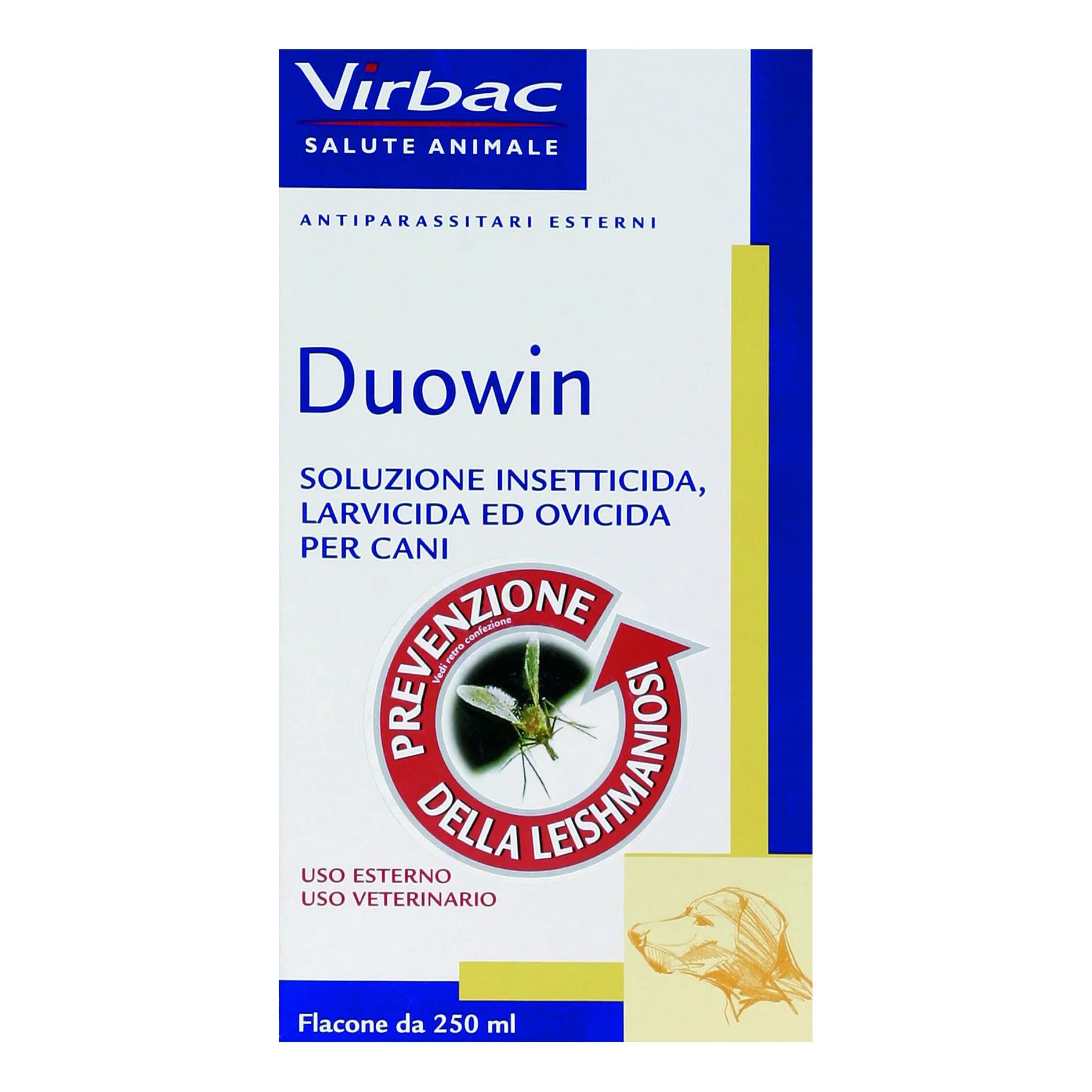 VIRBAC Duowin Soluzione Insetticida Larvicida e Ovicida Cani Spray 250 ml