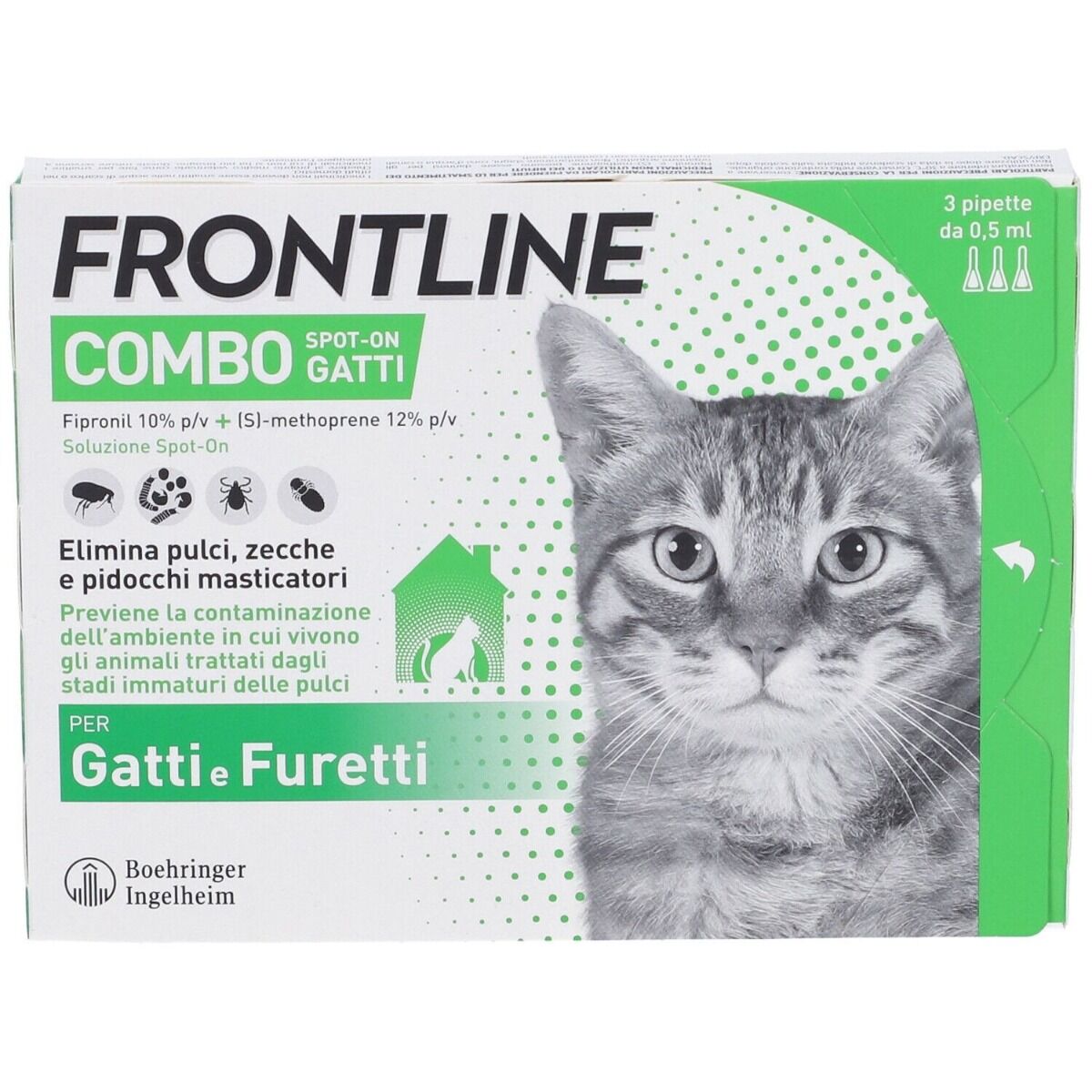FRONTLINE Combo Soluzione Spot-On Gatti 3 Pipette Monodose