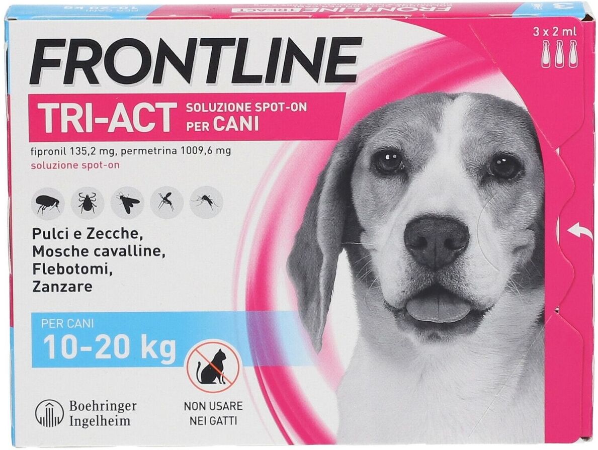 FRONTLINE Tri-Act Soluzione Spot-On Cani 10-20 kg 3 Pipette Monodose