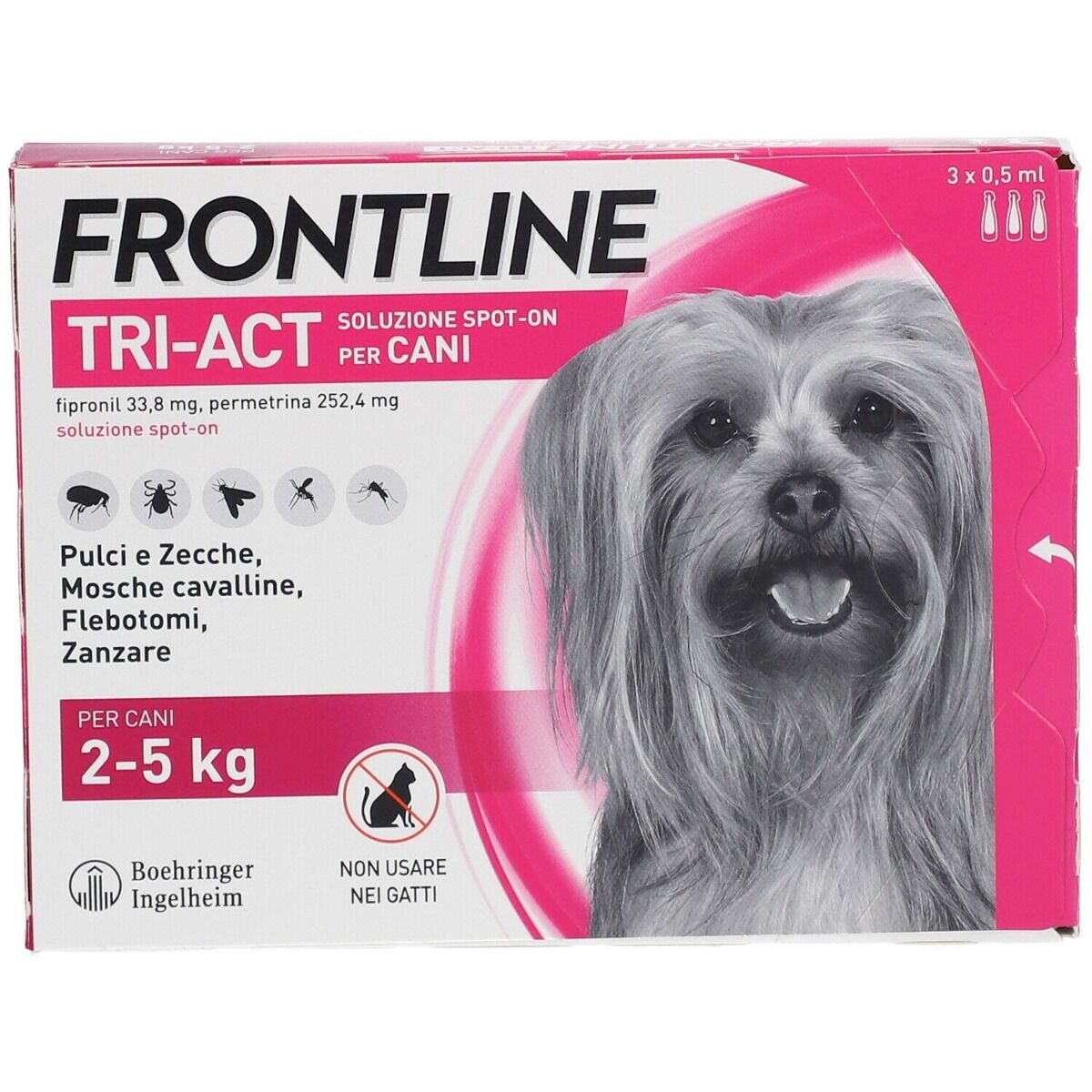 FRONTLINE Tri-Act Soluzione Spot-On Cani 2-5 kg 3 Pipette Monodose