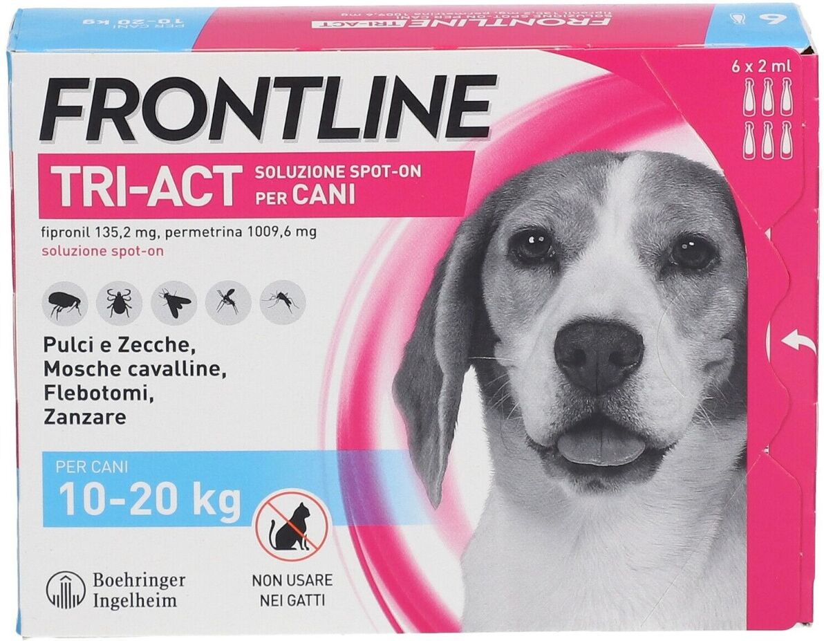 FRONTLINE Tri-Act Soluzione Spot-On Cani 10-20 kg 6 Pipette Monodose