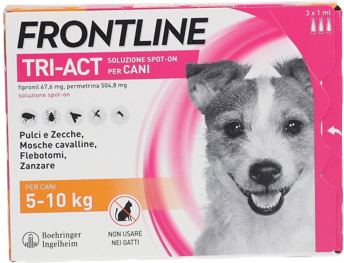 FRONTLINE Tri-Act Soluzione Spot-On Cani 5-10 kg 3 Pipette Monodose