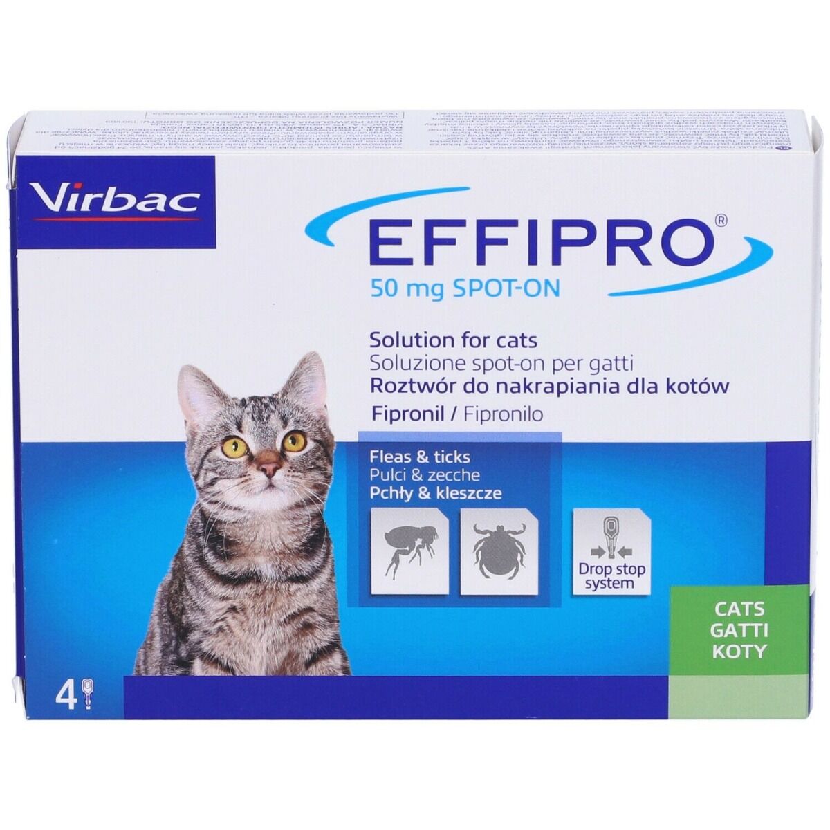 EFFIPRO Spot-On Gatto 4 Pipette 50 mg
