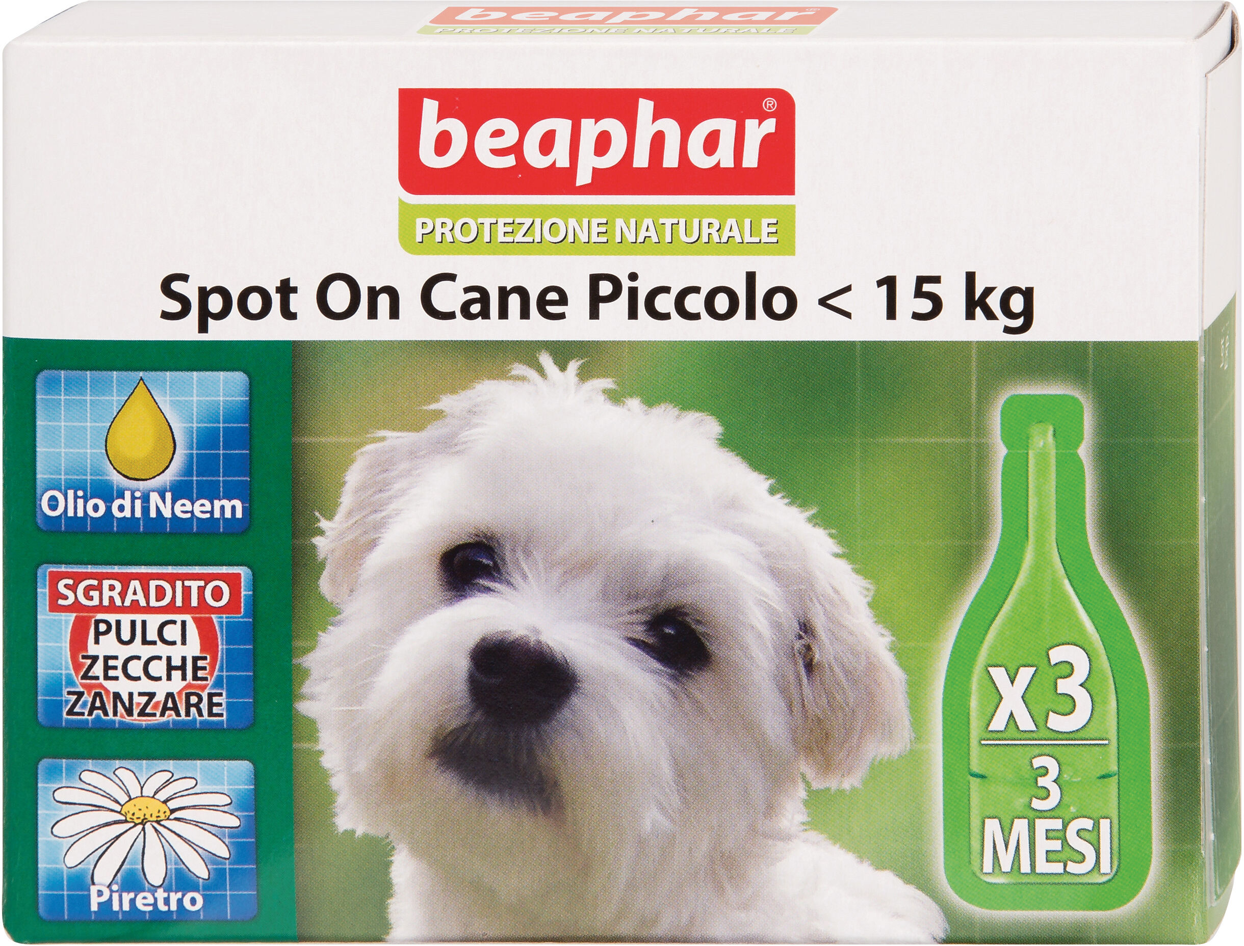 beaphar Protezione nat spot on cane tp 3 pipette da 1 ml