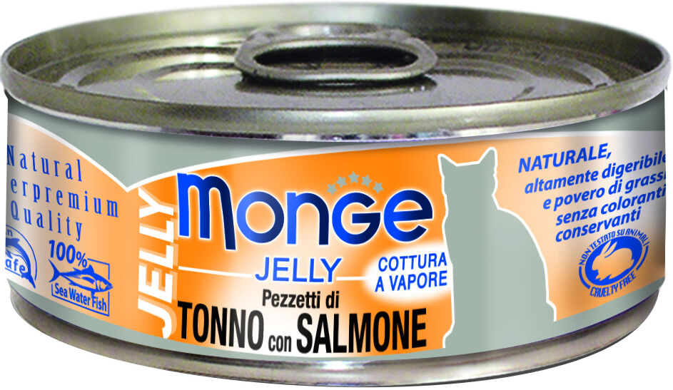 monge & c. spa Monge natural quality gatto monge jelly pezzetti di tonno bonito/salmone 80 g