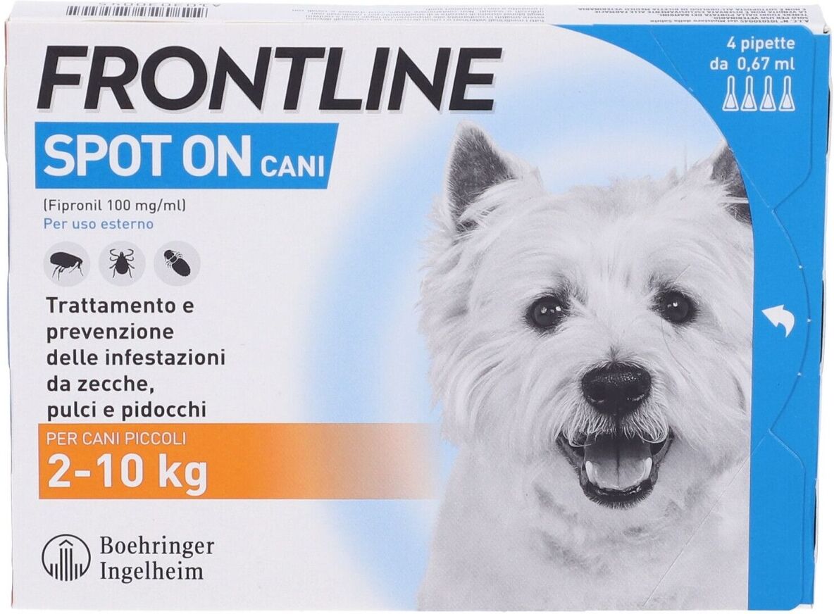 FRONTLINE Spot-On Cani Taglia Piccola 2-10 kg 4 Pipette Monodose