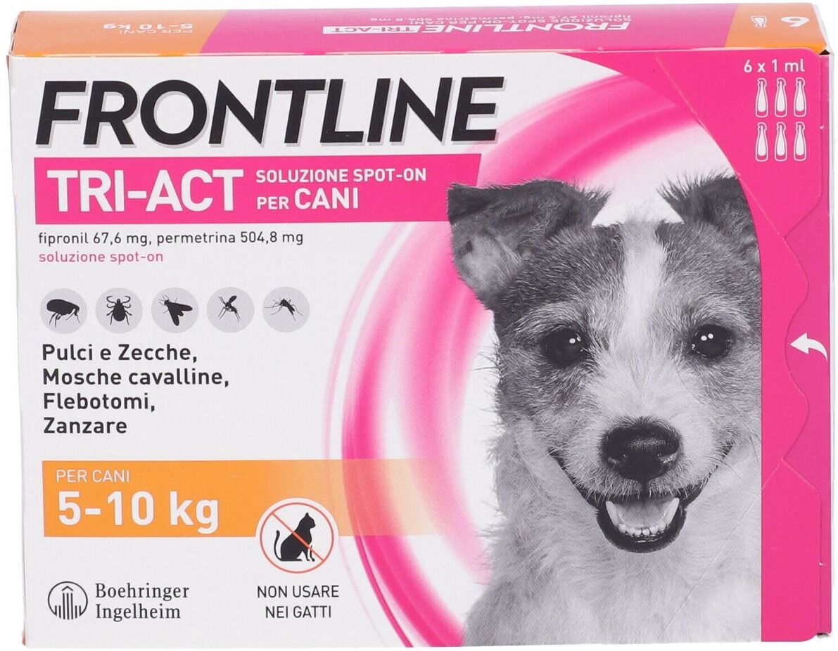 FRONTLINE Tri-Act Soluzione Spot-On Cani 5-10 kg 6 Pipette Monodose