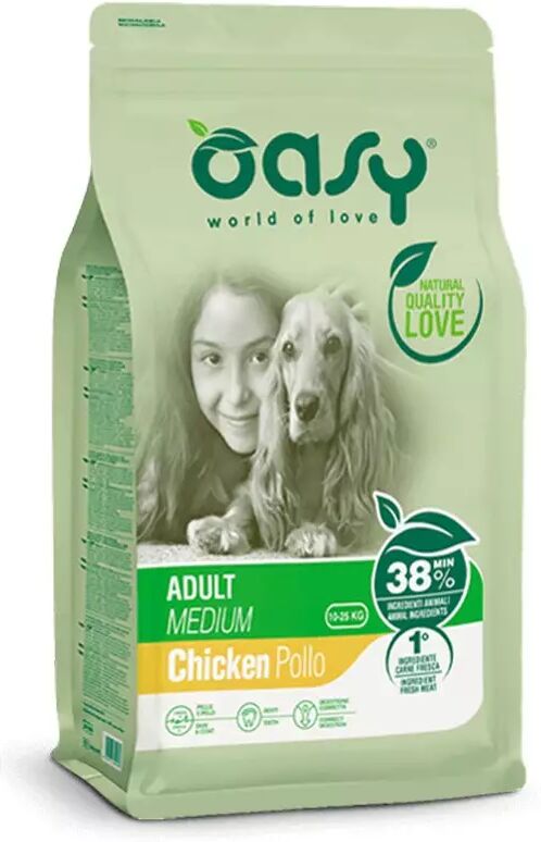 Oasy - Wonderfood Oasy Pollo Cane Adulto Lifestage Medium 12 Kg 12.00 kg