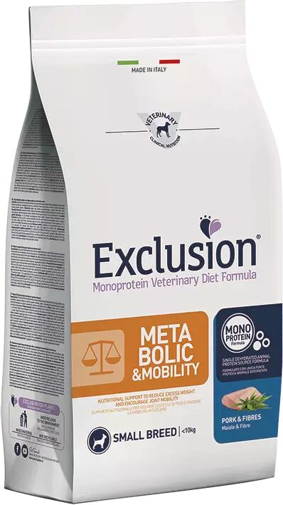 EXCLUSION Cane Monoprotein Veterinary Diet Metabolic&Mobility; Adulto Medium&Large; Maiale&Fibre; 2 kg 2.00 kg