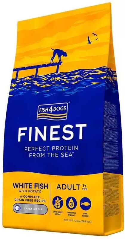 Fish4Dogs Cane Adulto Finest Pesce Bianco Large 12kg 12.00 kg