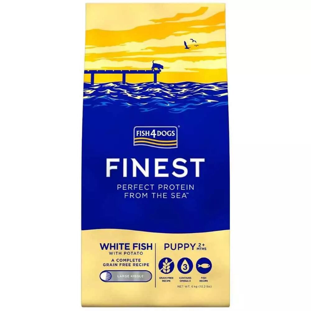Fish4Dogs Cane Puppy Finest Pesce Bianco Large 6kg 6.00 kg