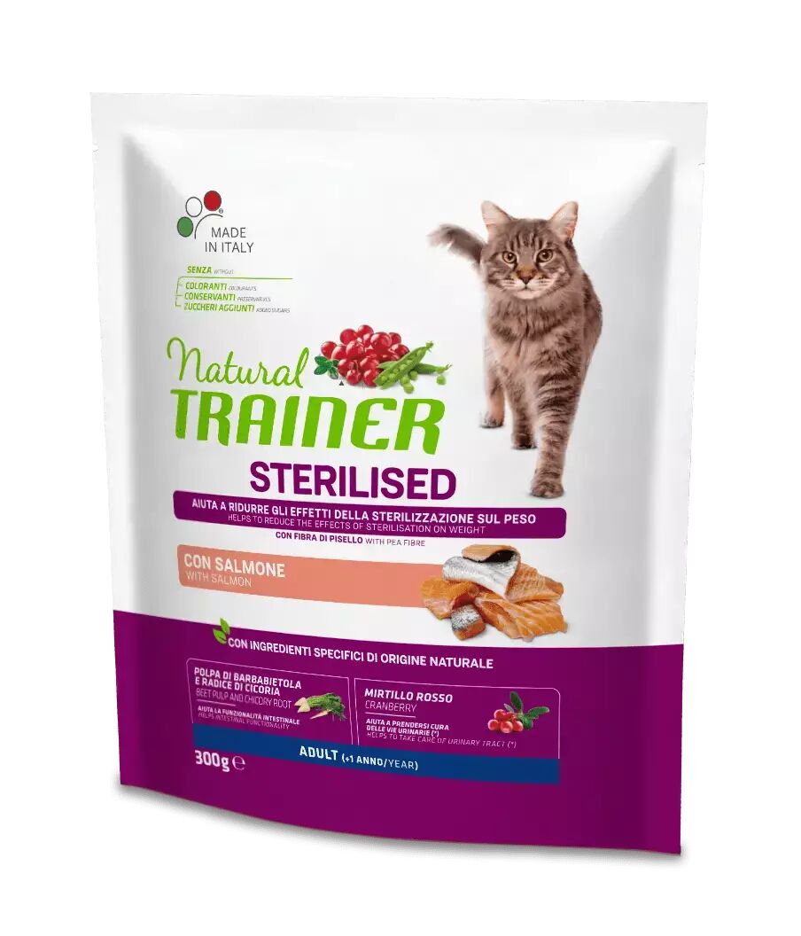 Trainer - Nova Food Natural Trainer gatto adulto Sterilizzato con Salmone 300 gr 0.30 kg