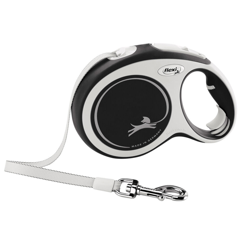 flexi Rollijn New Comfort Tape Leash, zwart, Maat: 2