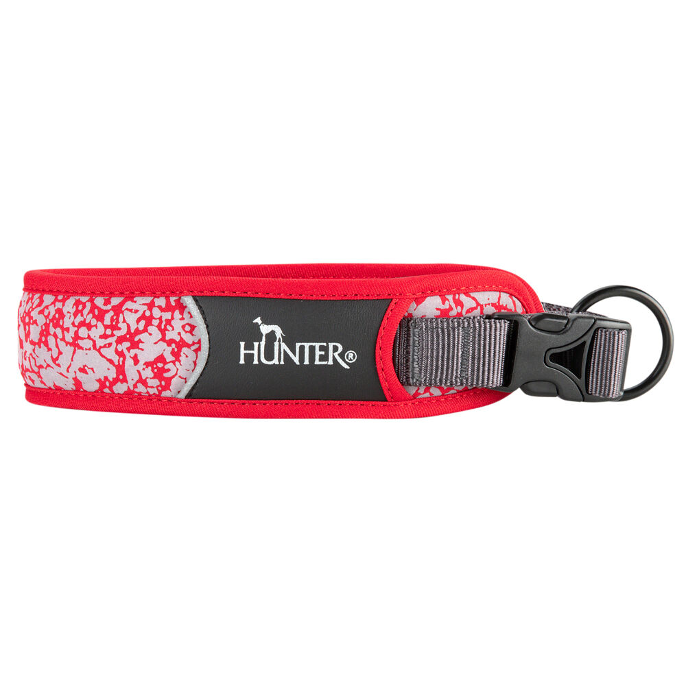 HUNTER Hondenhalsband Divo Reflect, rood, Maat: 1