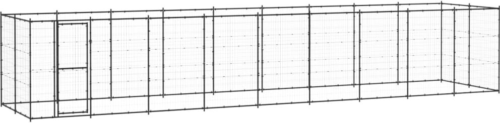 vidaXL Hondenkennel 21,78 m² staal