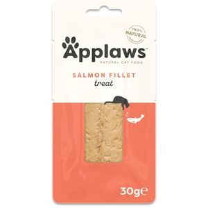 Applaws 100% natuurlijke kat traktaties, zalm lendenen kat snack, 30g zakje (Pack van 12)