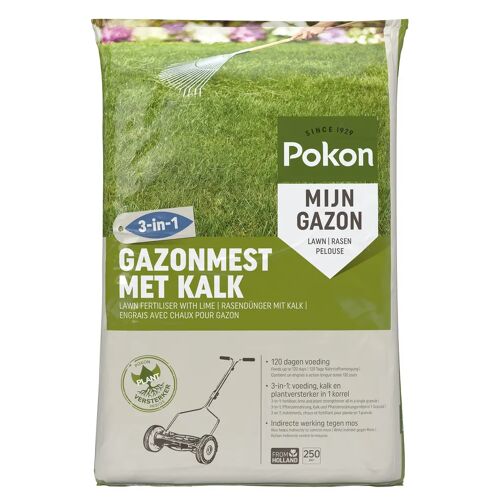 Pokon Gazonmest met Kalk 3-in-1 - 250m2 Pokon Gazonmest met Kalk 3-in-1 - 250m2