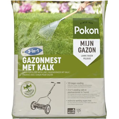 Pokon Gazonmest met Kalk 3-in-1 -125m2 Pokon Gazonmest met Kalk 3-in-1 -125m2