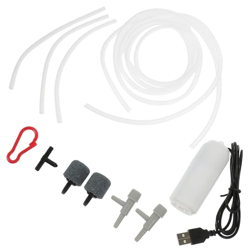 DOITOOL 1 Set Usb-luchtpomp Beluchter Mini Luchtpomp Mini-luchtpomp Luchtstenen Voor Aquaria Vis Luchtpomp Aquariumwaterpompen Buikspieren Wit Beluchting Pomp Oxygenatie