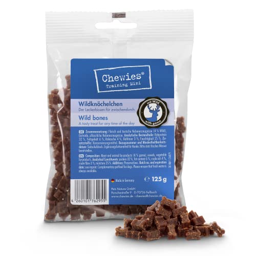 Chewies Hondensnacks Training Mini Wild enkeltje 125 g hondensnacks suikervrij & met een hoog vleesgehalte ideaal als trainingstraktatie voor je hond