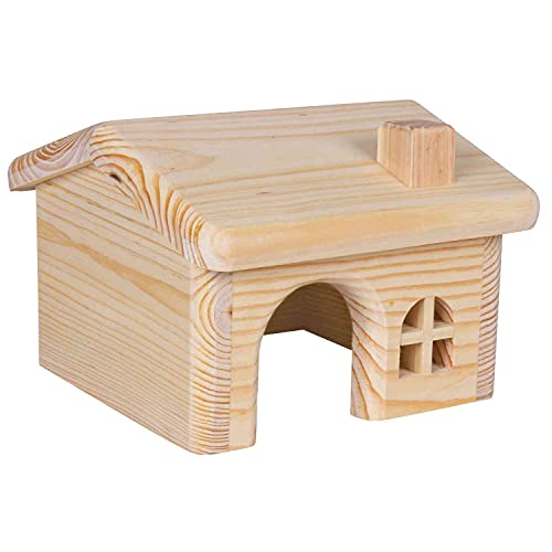 TRIXIE 61251 houten huis, muizen/hamster, 15 × 11 × 15 cm