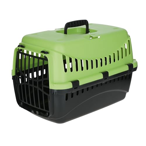 Kerbl Pet Expedion, transportbox voor kleine huisdieren, katten, honden, konijnen tot 10 kg, van kunststof, 45 x 30 x 30 cm, taupe, crème