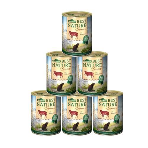 Dehner Best Nature kattenvoer senior, lam en tarwezemen, 6 x 400 g (2,4 kg)