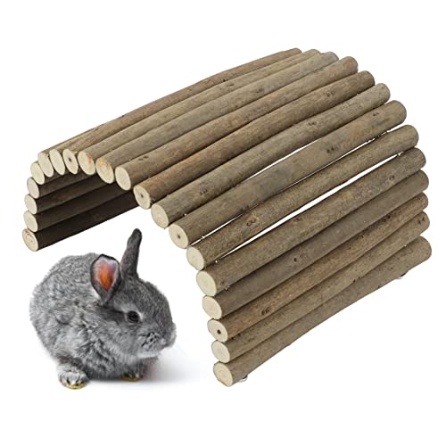 SYH&AQYE Hamster Klimspeelgoed, Hout Hamster Tunnel Klein Dier Bendy Brug voor Woestijnrat Cavia Egel Rat Konijnen Cavia Hamsters(20 * 40CM)