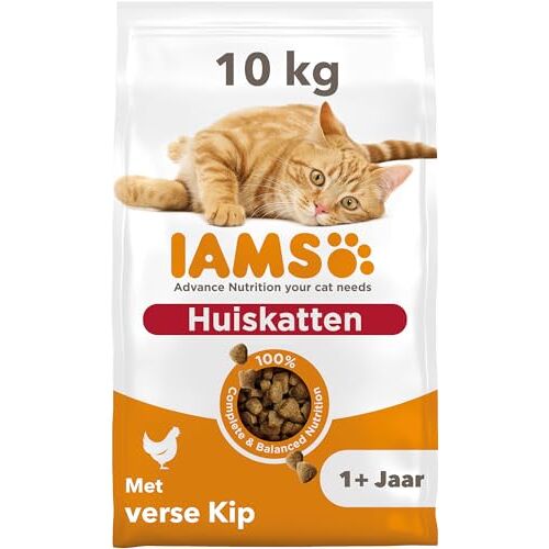 IAMS for Vitality Indoor kattenvoer droog droogvoer voor huiskatten vanaf 1 jaar, 10 kg