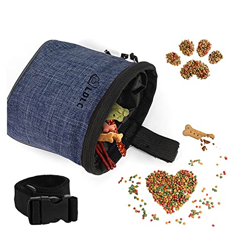 RSZYP Hond traktatie tas huisdier traktatie training tas hond training traktatie zakje huisdier puppy traktatie snackzakken met verstelbare taille, puppy training zakje (blauw)