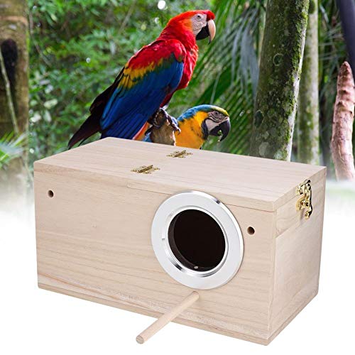 Elprico Wood Safe Bird Nest, Parrotlets Mating Box, voor parkieten valkparkieten valkparkiet(Left opening)