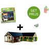 Kids Globe Set Houten Paarden Hoekstal (1:24) + 4 Paarden