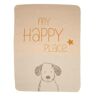 David Fussenegger Huisdier deken My Happy Place Dog ruw wit, 90x70 cm
