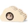 Eyksta Hamsterhuis van hout, hamsterhuis, trap, speelgoed, hamster, accessoires, 17 x 8,5 x 8,8 cm