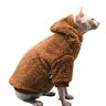 Generic Warme Pet Trui Sphynx Kat Kleding Mode Zachte Kat Kleding Comfort Verdikte Winter Haarloze Kat Kleding Kat Kleding voor Cornish Rex, Devon Rex, Peterbald Kat Kleding (Medium, Bruin)