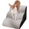 Youding Pet Dog Steps Stairs 3-Steps Sponge Slope Trap Dog Stairs 3 Tiers Non-Slip Pet Stairs Dog Ramp For Bed, Soft Flanel Dog Ladder