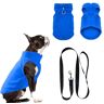 FFTANXS Hondenjas, hondentrui, chihuahua-kleding, hondentrui voor kleine honden, hondenjas voor kleine honden, hondenjas met harnas, winterjas voor kleine honden, binnen en buiten (blauw, XL)