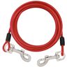 DONGKER 3 m/10ft Dog Tie Out Kabel, Staaldraad Pet Leash Reflecterende hondenriem voor middelgrote grote honden tot 120 pond