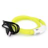 PRECORN LED USB siliconen hondenhalsband geel veiligheidshalsband slanghalsband lichthalsband